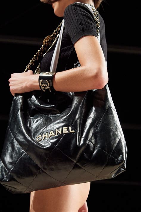 chanel 22 medium black|2022 Chanel 22 bag.